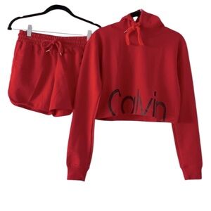 🆕 Calvin Klein Women's Hoodie And Shorts Set 🆕❣️